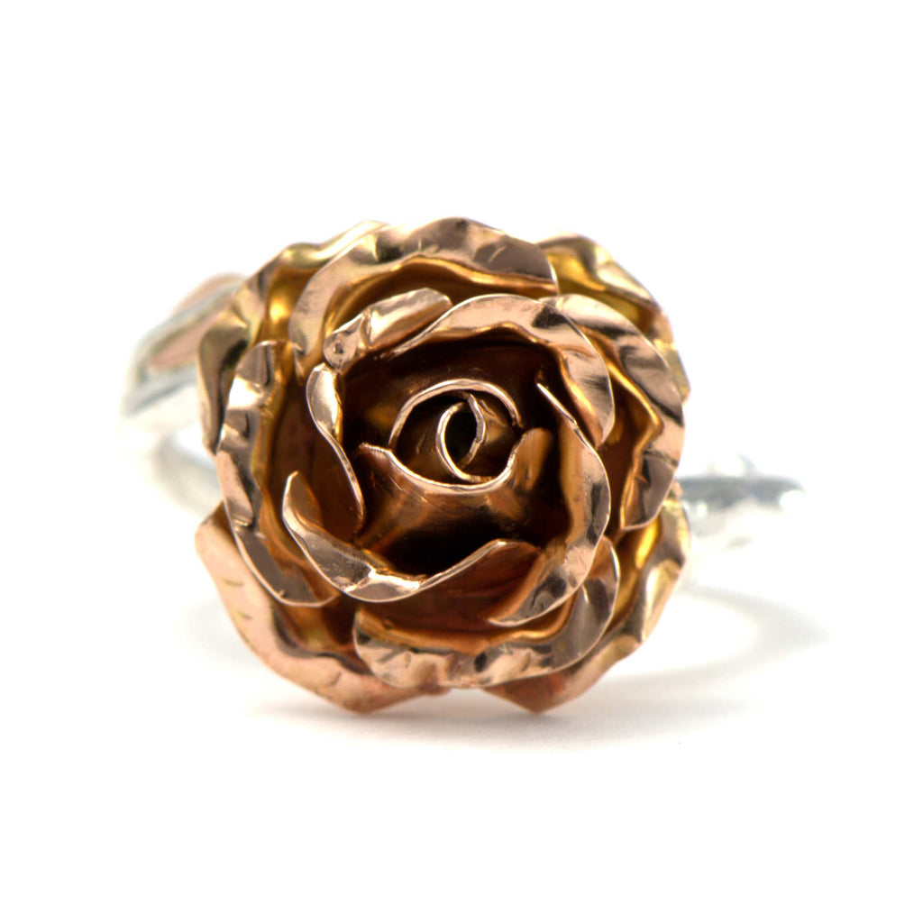 3D Open rose ring 