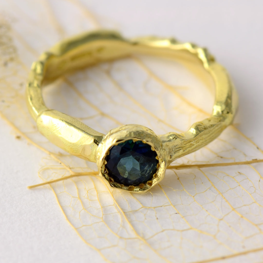 natural texture gold ring 