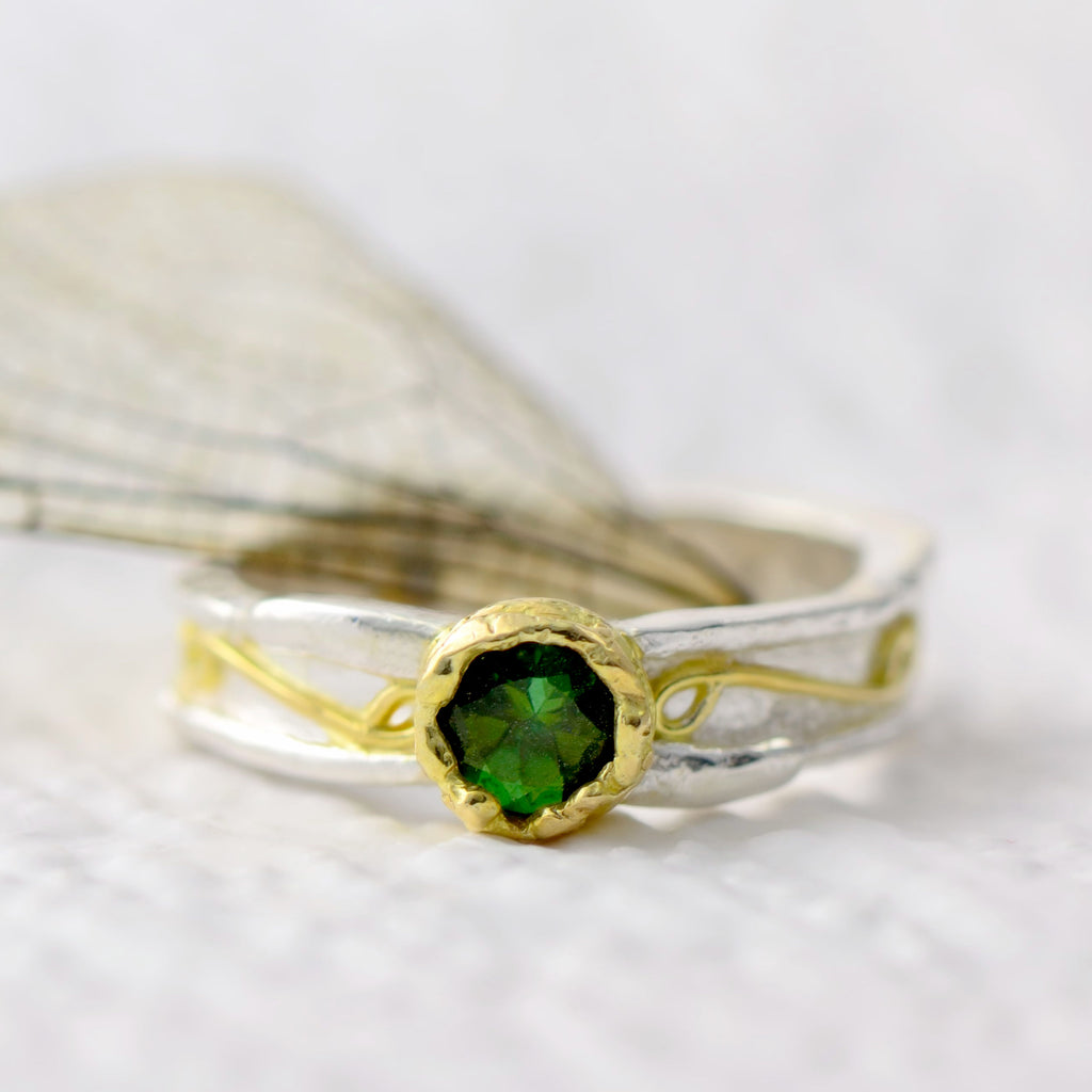 green turmaline ring 