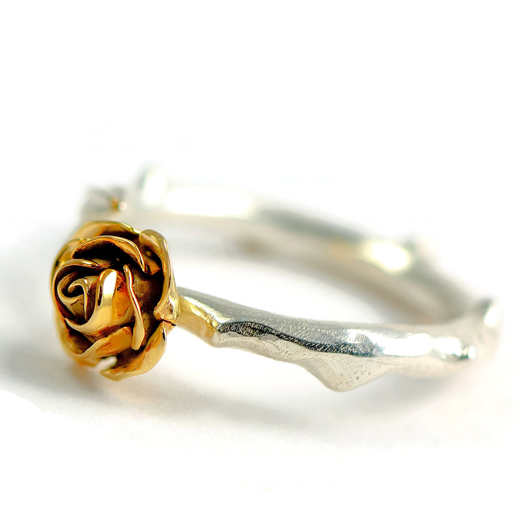 9ct gold rose ring 