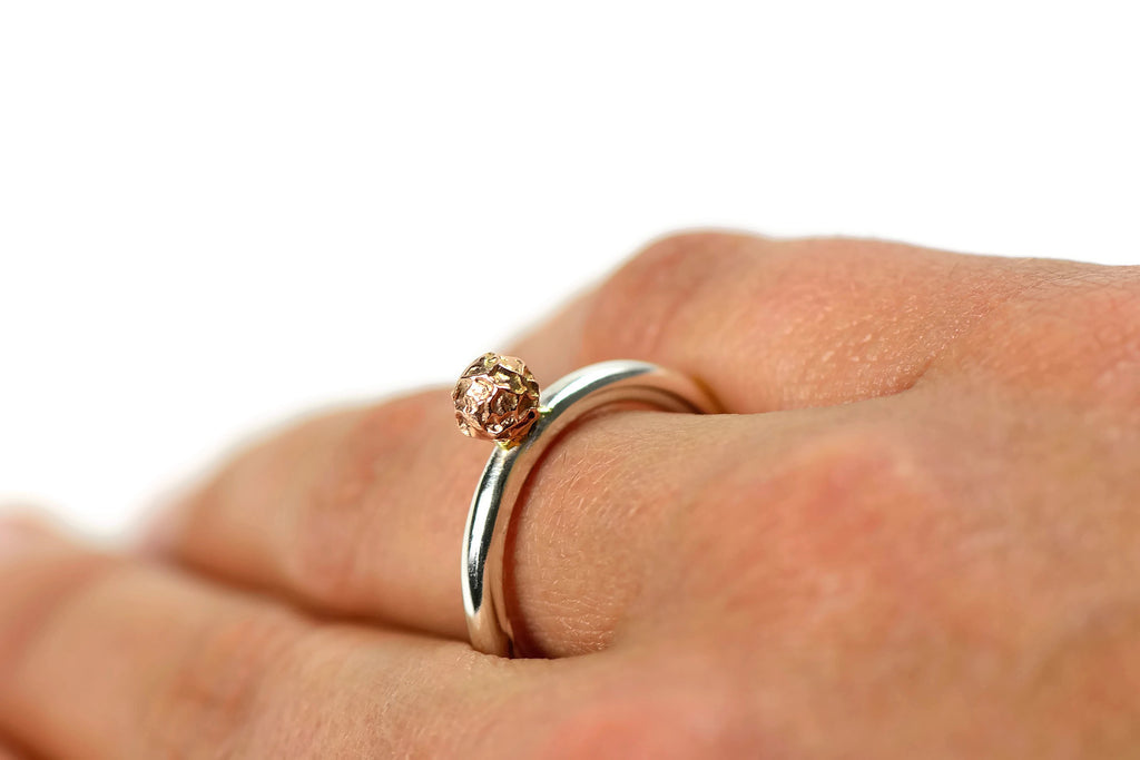 Stacking rings designs -A grain of peppercorn solitary rings