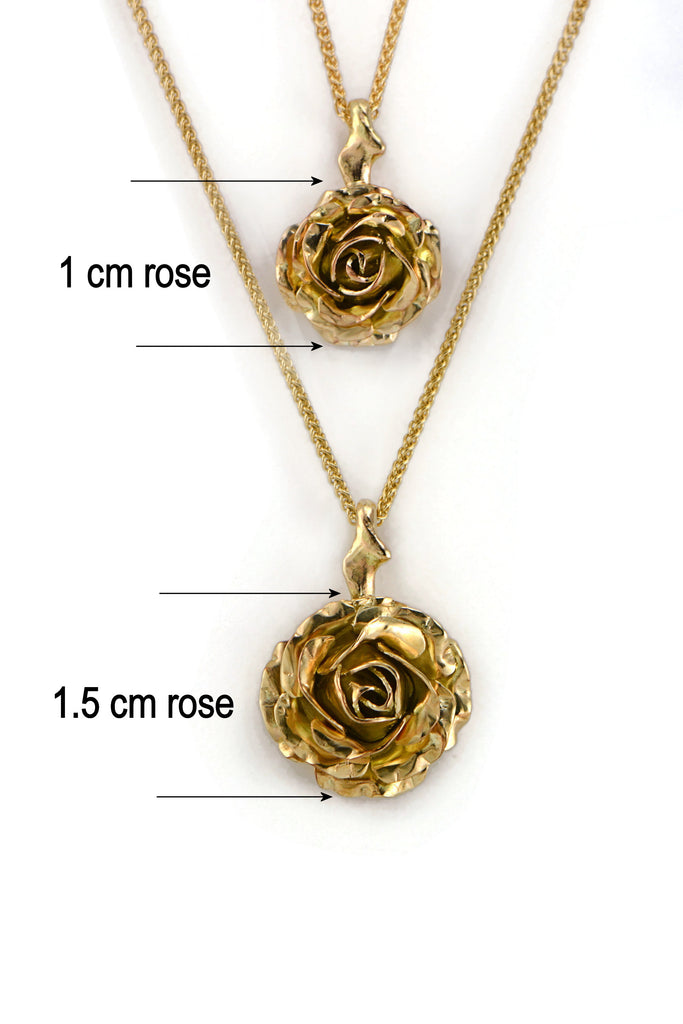 different sizes of roses
