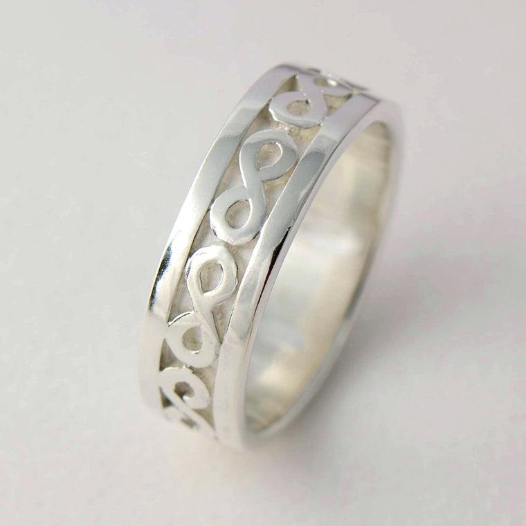 Infinity symbol wedding ring  band - man wedding ring