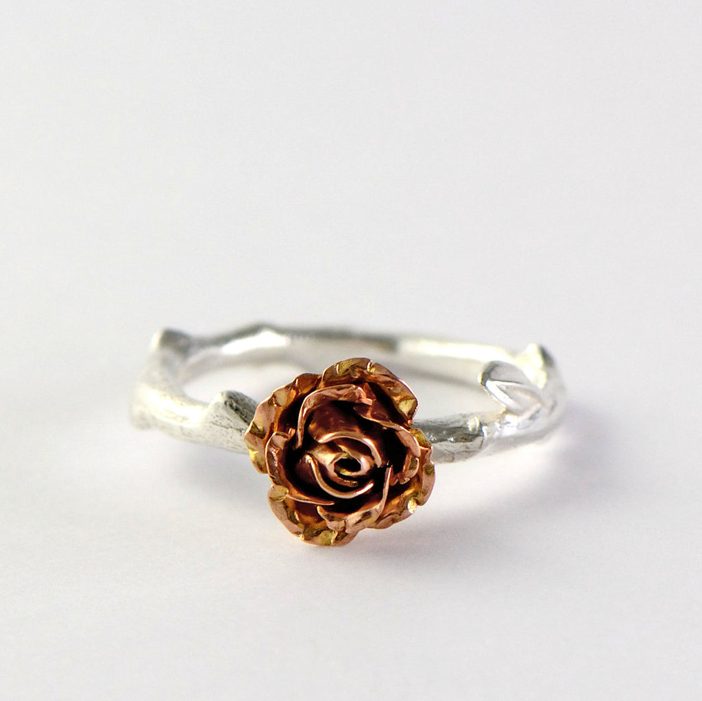 9ct rose gold engagement ring  