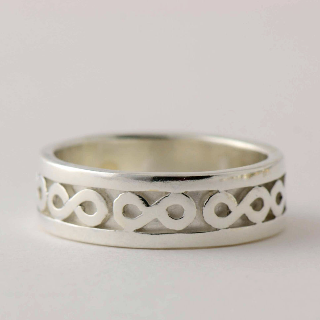 Infinity symbol wedding ring  band - man wedding ring