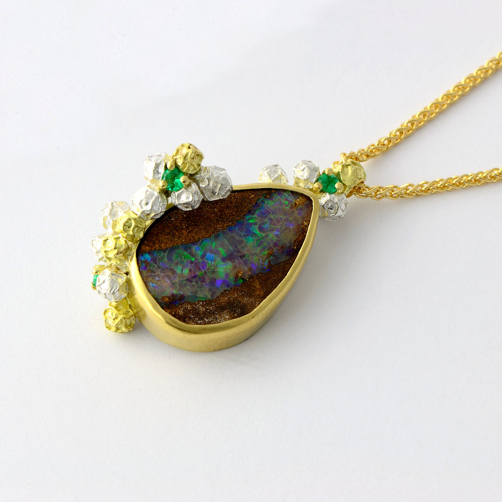 unique  Australian opal necklace 