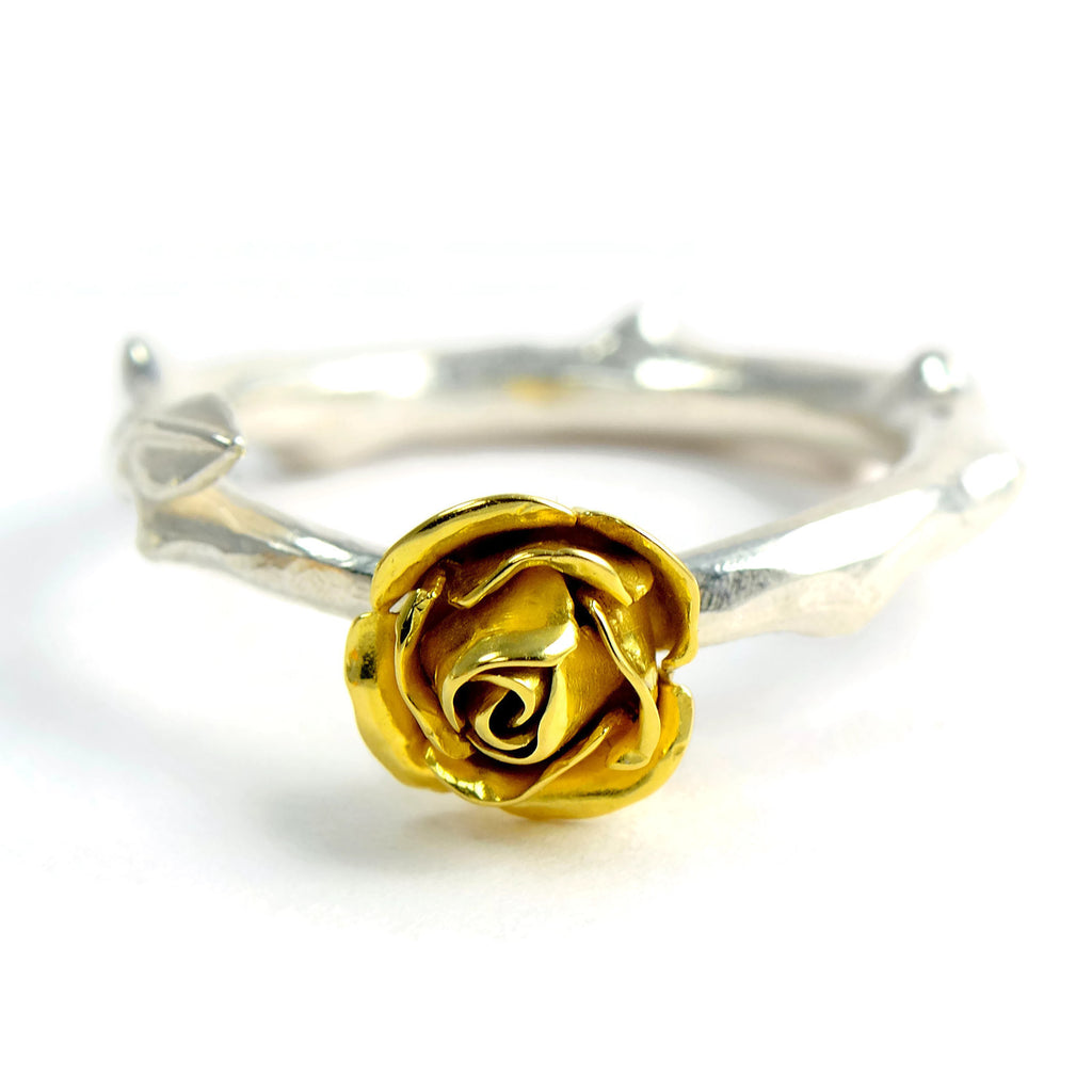 yellow rose gold engagement ring 