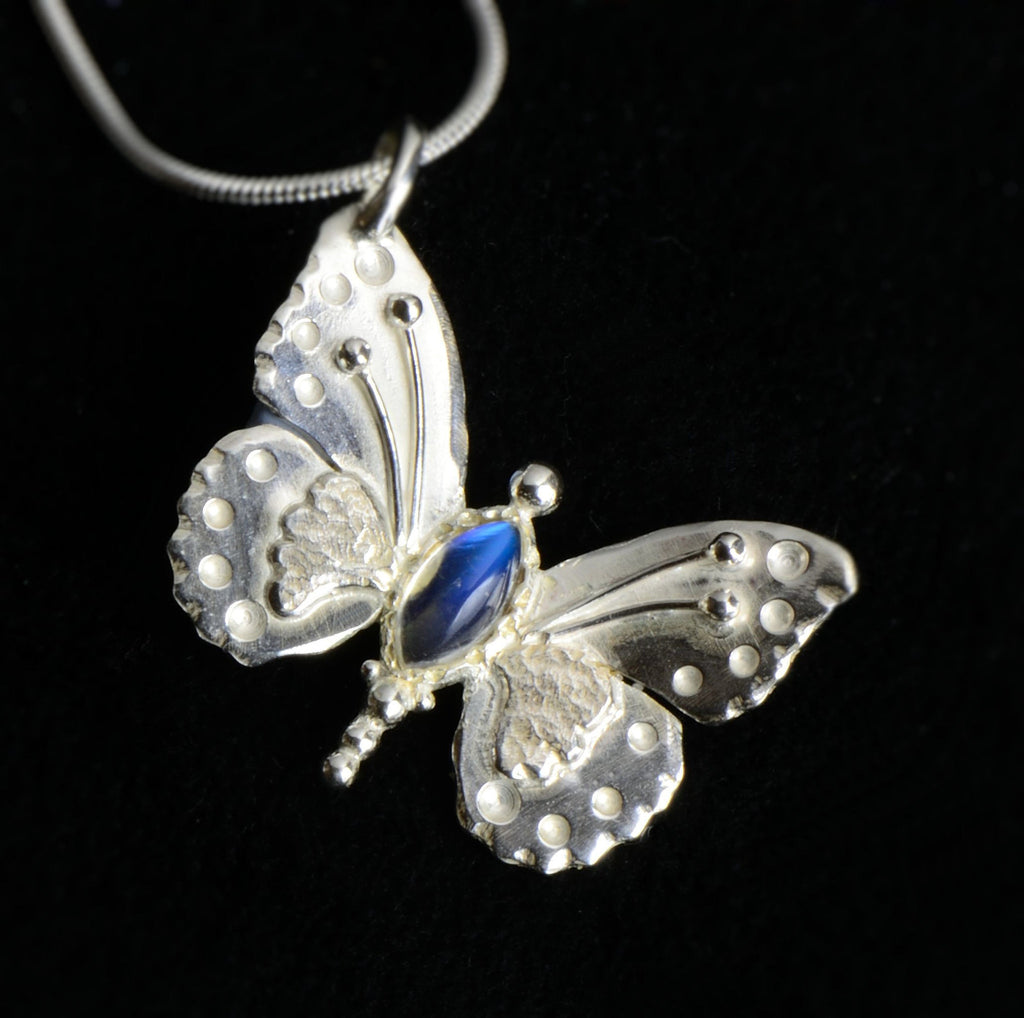 sterling silver Moonstone Butterfly Pendant