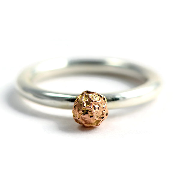 stacked rings with peppercorn design 