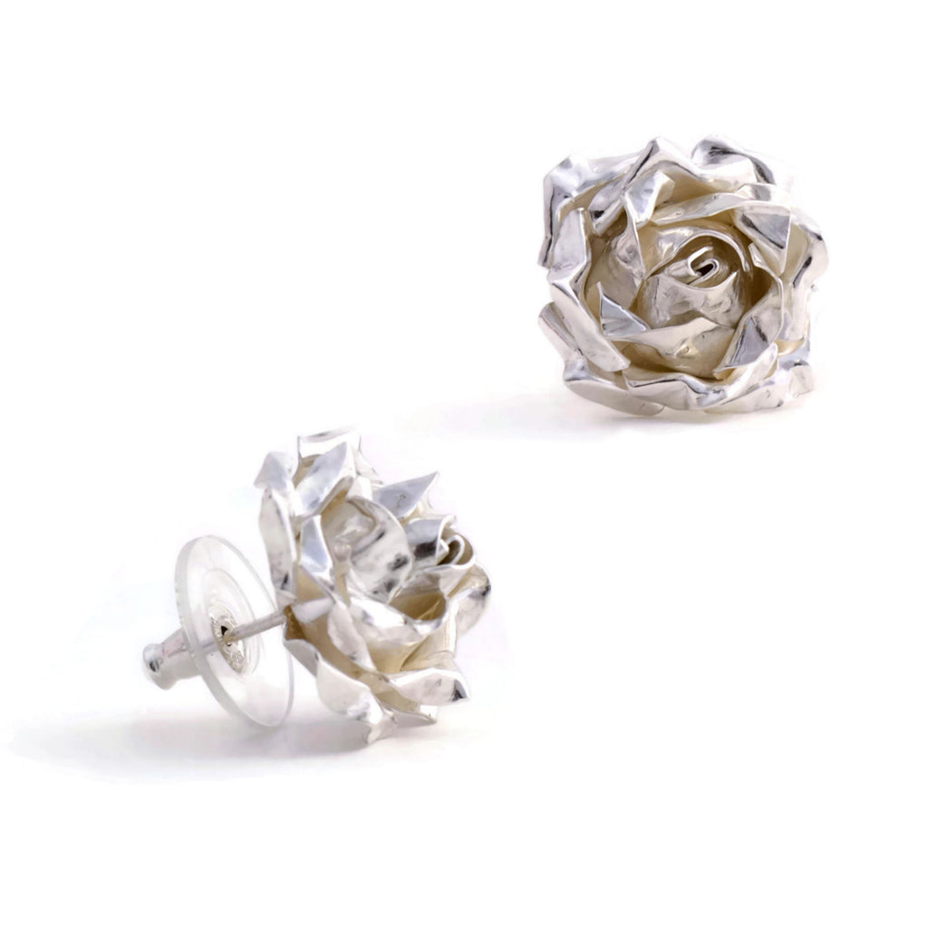 statement  rose earrings 