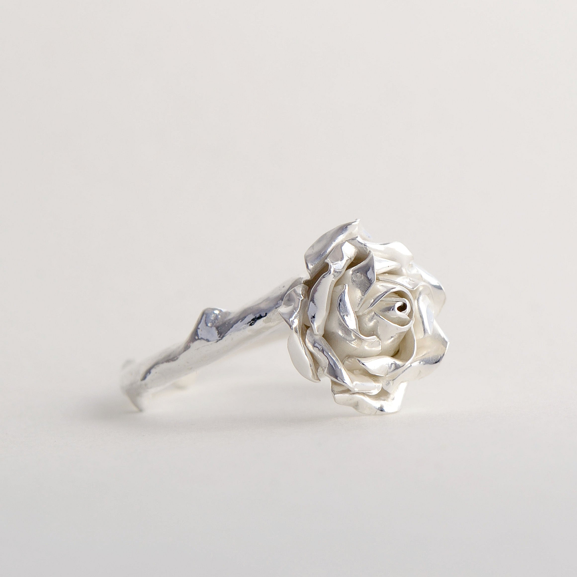 Handmade Rose Rings Sterling silver rose flower rose ring | Handmade jewellery ethically ...