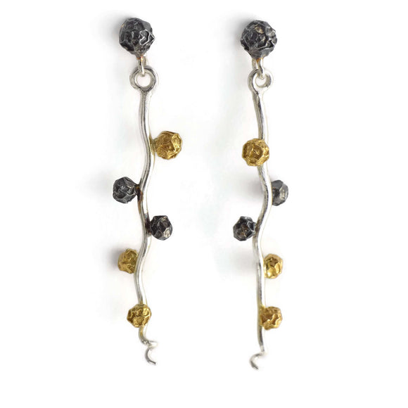 A peppercorn earrings design, floral and fruit stud earrings.